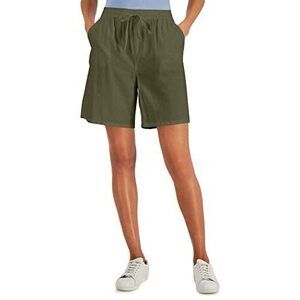 Karen S Women's Gemma Cotton Drawstring Bermuda Shorts